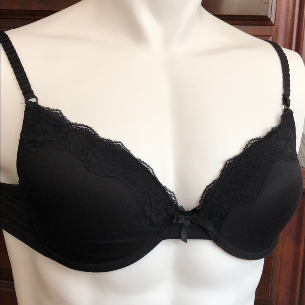 Premium Black Lace Push Up Bra